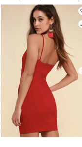 Lulus Flaunt It Red Bodycon Dress - Size M